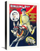 Ringling Bros,  Equestrian Act On His Riding Mule Thunderbolt, 15x22