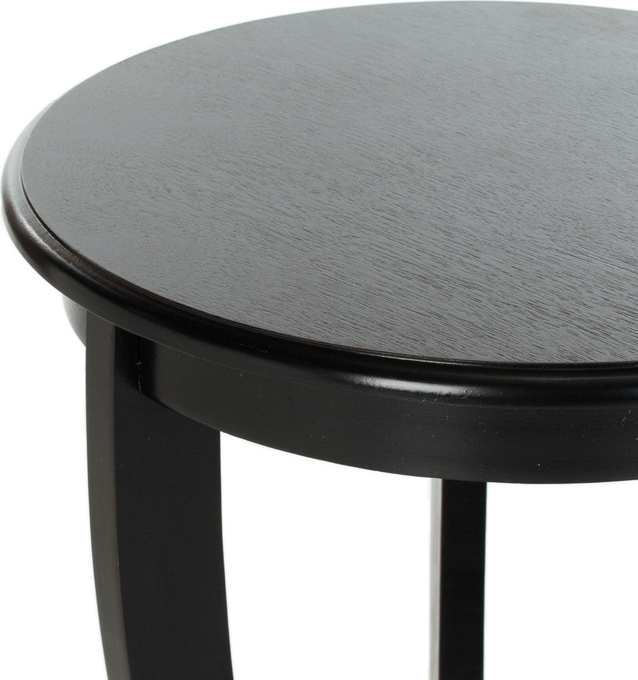 Safavieh Mary Pedestal Side Table, Distressed Black