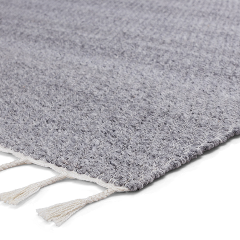 Jaipur Living Encanto Indoor/ Outdoor Solid Area Rug, Gray/White, 5'x8'
