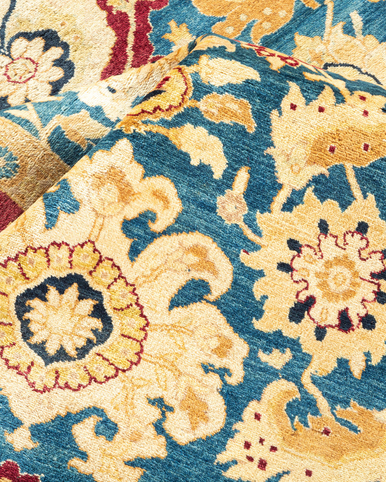 Mogul, One-of-a-Kind Hand-Knotted Area Rug Blue, 6'1"x8'10"