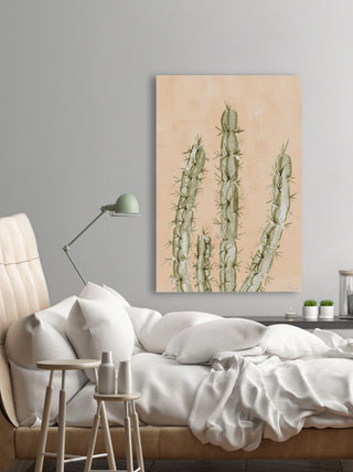 "Be a Cactus" Painting Print on Wrapped Canvas, 8x12