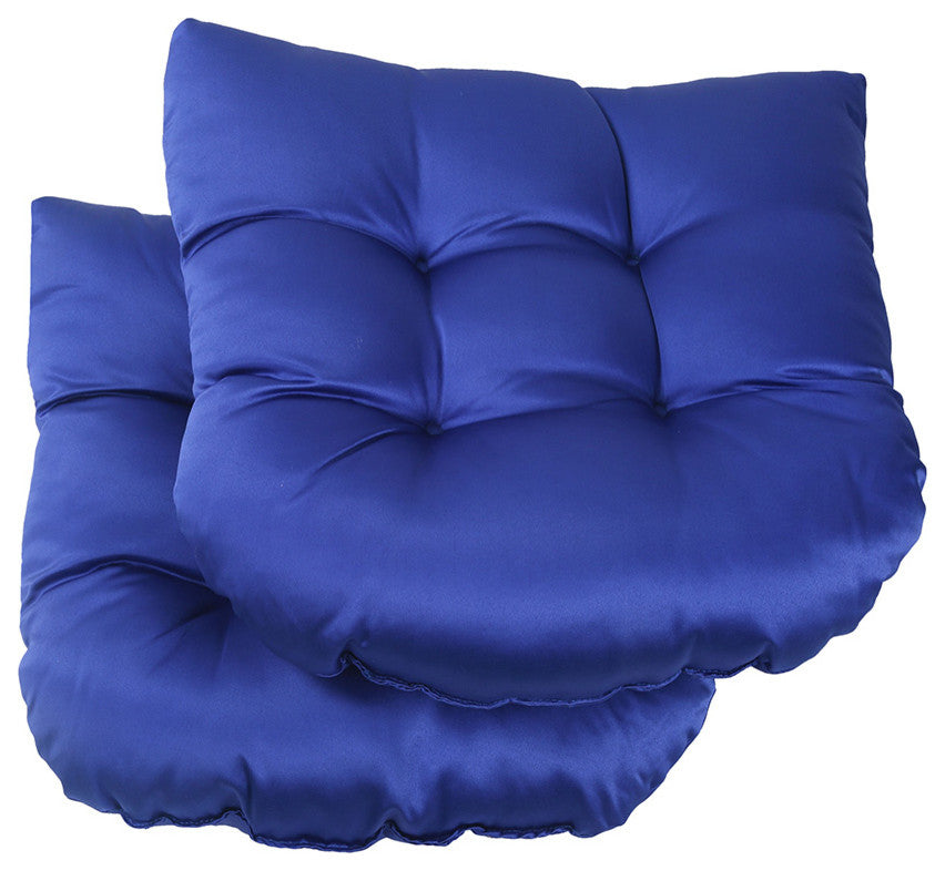 LNC Indoor Seat Cushions Dining Chair Cushion Sapphire Blue, Set of 2
