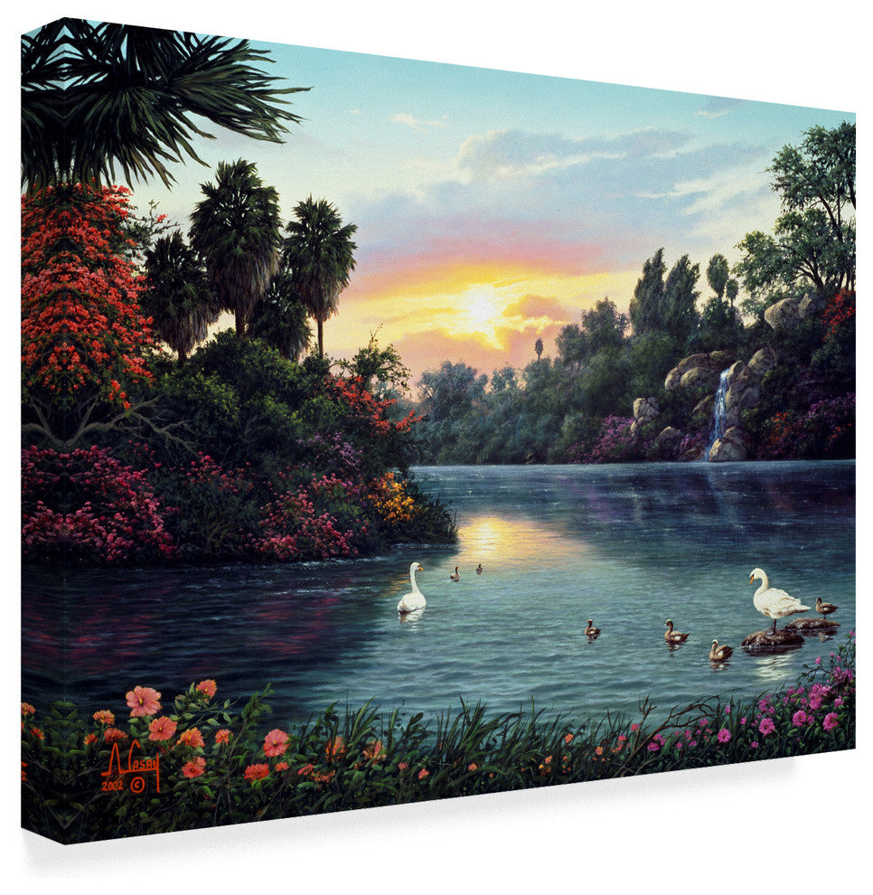 "River Scene" by Anthony Casay, Canvas Art, 24"x18"