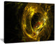 "Far Spherical Galaxy Golden" Abstract Digital Art Canvas Print