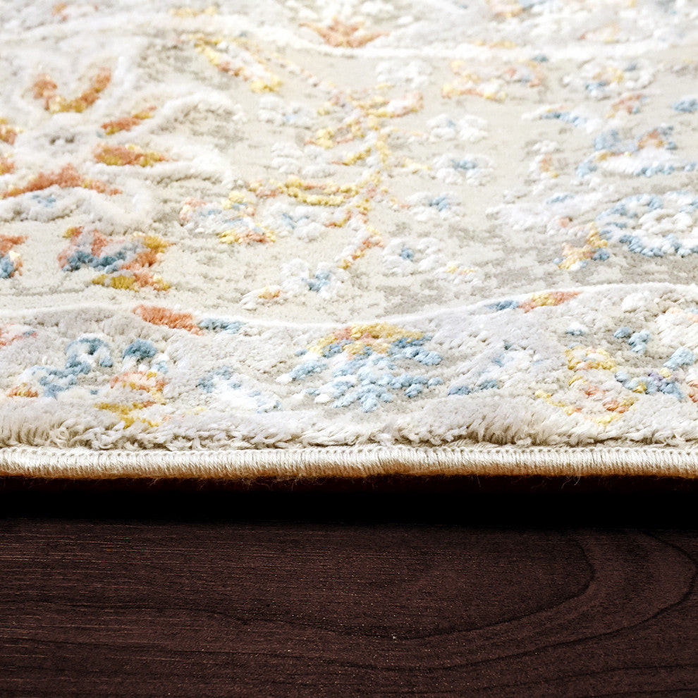 Valley Modern Area Rug, Gray/Blue, 9'X12'10"