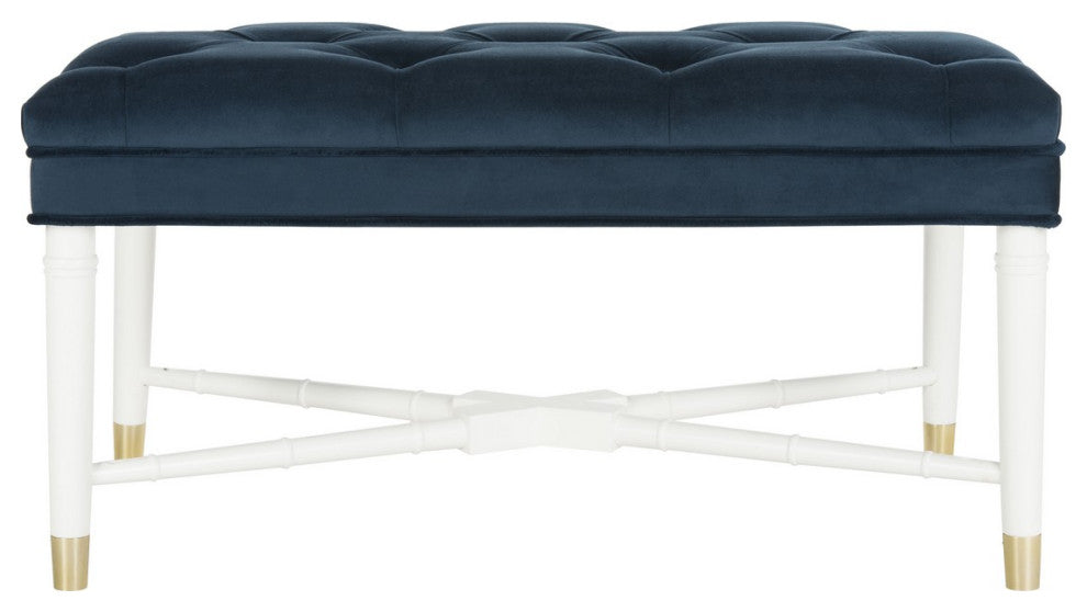 Safavieh Rory Tufted Bench, Navy