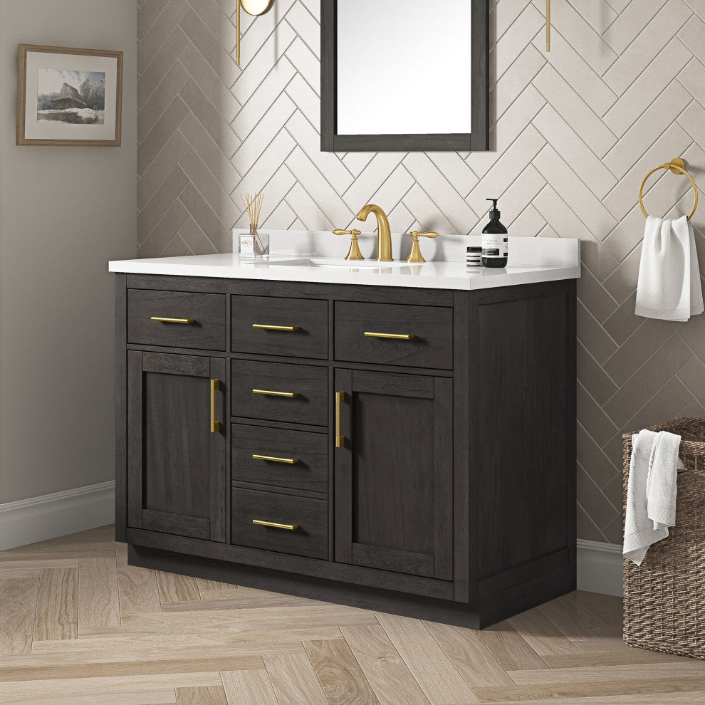 OVE Decors Bailey Vanity, Sahara Birch, 48"