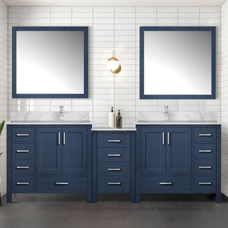 Lexora Coraline Double Bath Vanity Navy Blue 92 Vanity With Countertop