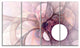 Light Purple Fractal Angel Wings, Abstract Wall Art Canvas, 48"x28", 4 Panels