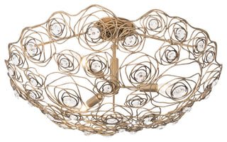 Varaluz 500S03 Ethereal Rose 3 Light 24"W Semi-Flush Bowl Ceiling - Havana Gold