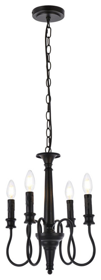 Flynn 4-Light Pendant, Black