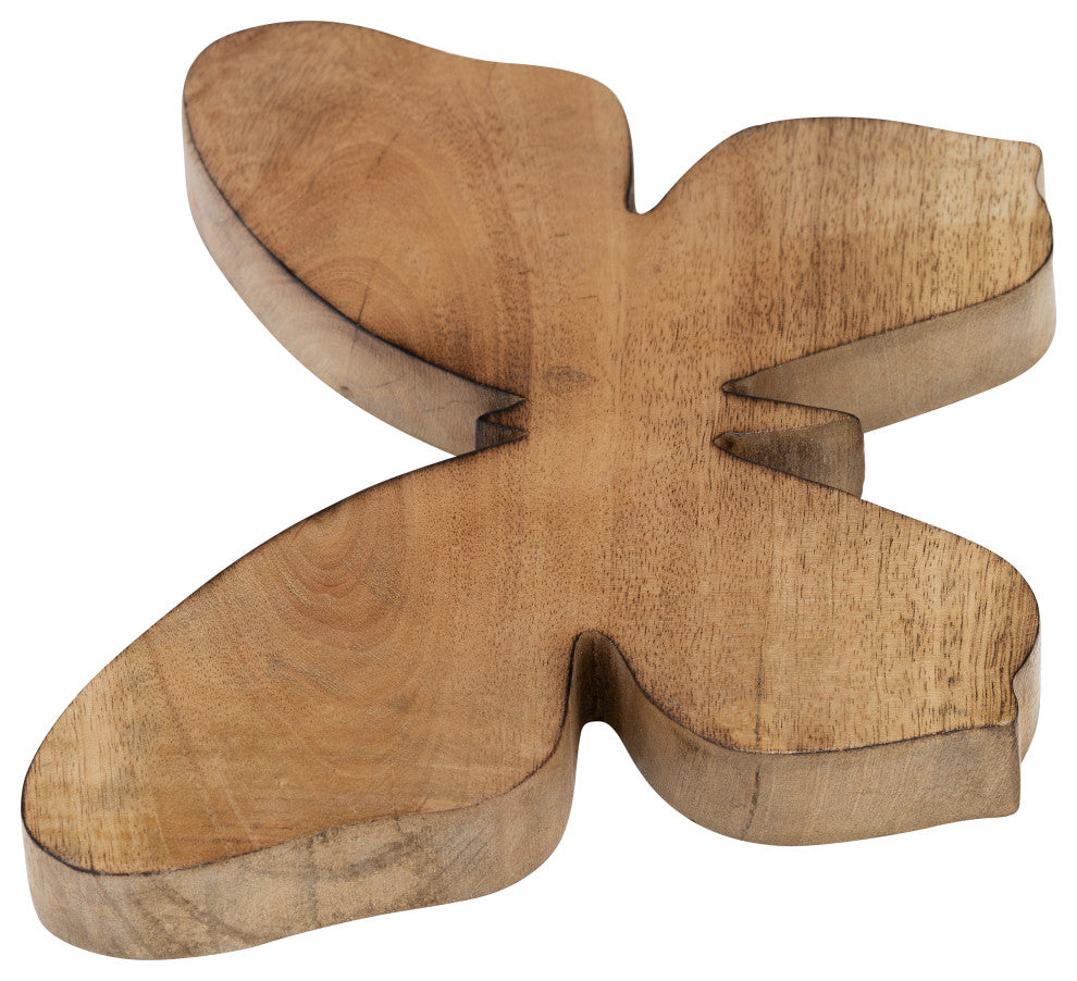 Wood, 12"h Butterfly Deco, Brown