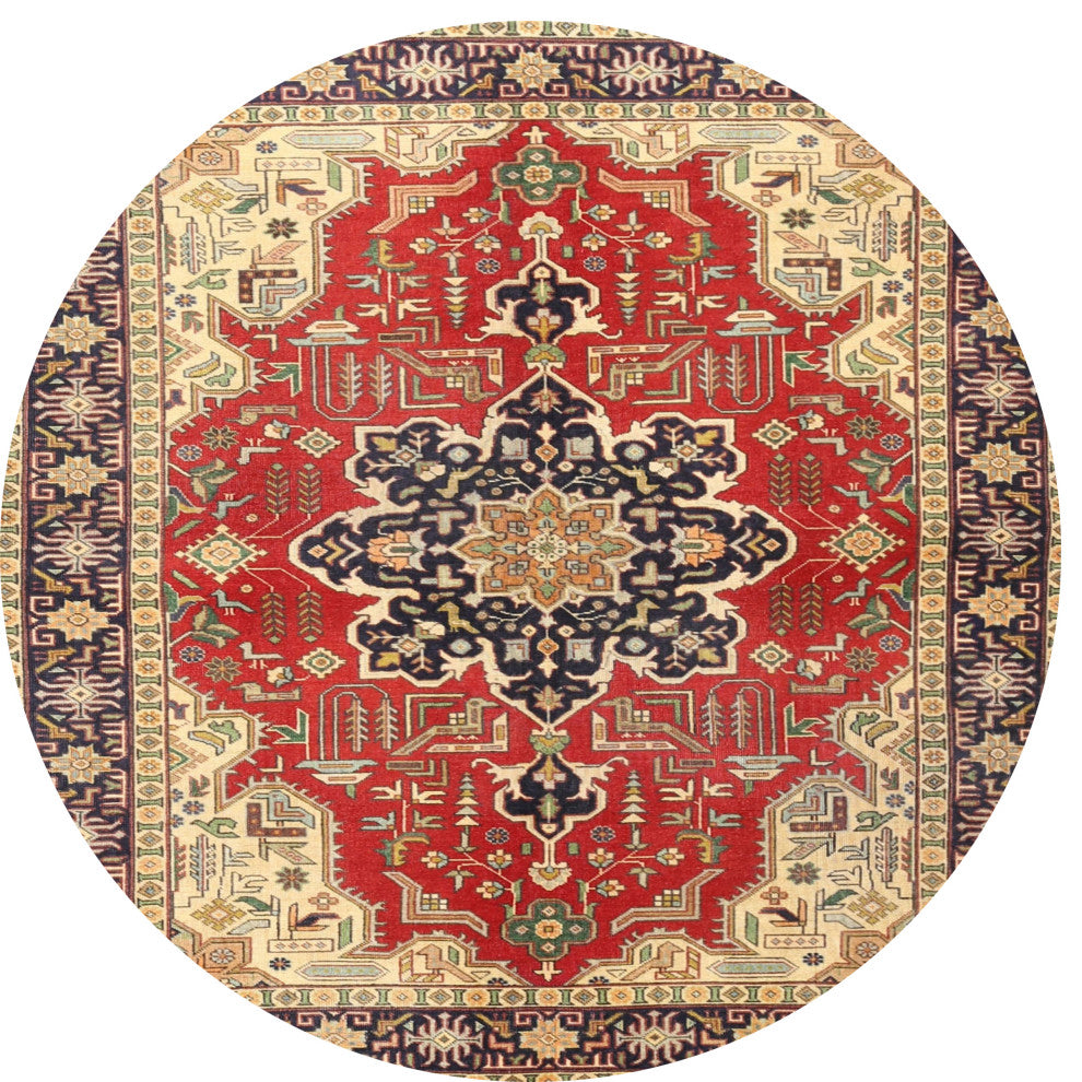 Ahgly Company Indoor Round Traditional Area Rugs, 4' Round