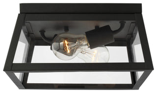 Founders 2-Light Outdoor Flush Mount, Black