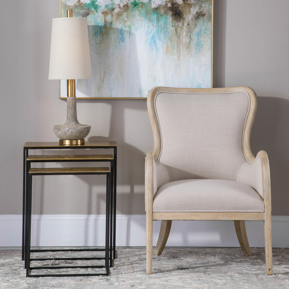 Coreene Nesting Tables, Gold, Set of 3