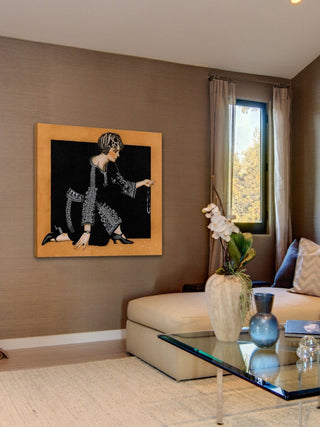 "Broken Pearl Necklace" Painting Print on Wrapped Canvas