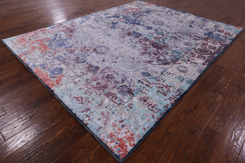 Persian Handmade Silk and Cotton Rug 7' 10" X 10' 0" Q6340