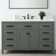 Valentino 54 in. Single Sink Bath Vanity in Verdant Green with White Quartz Top