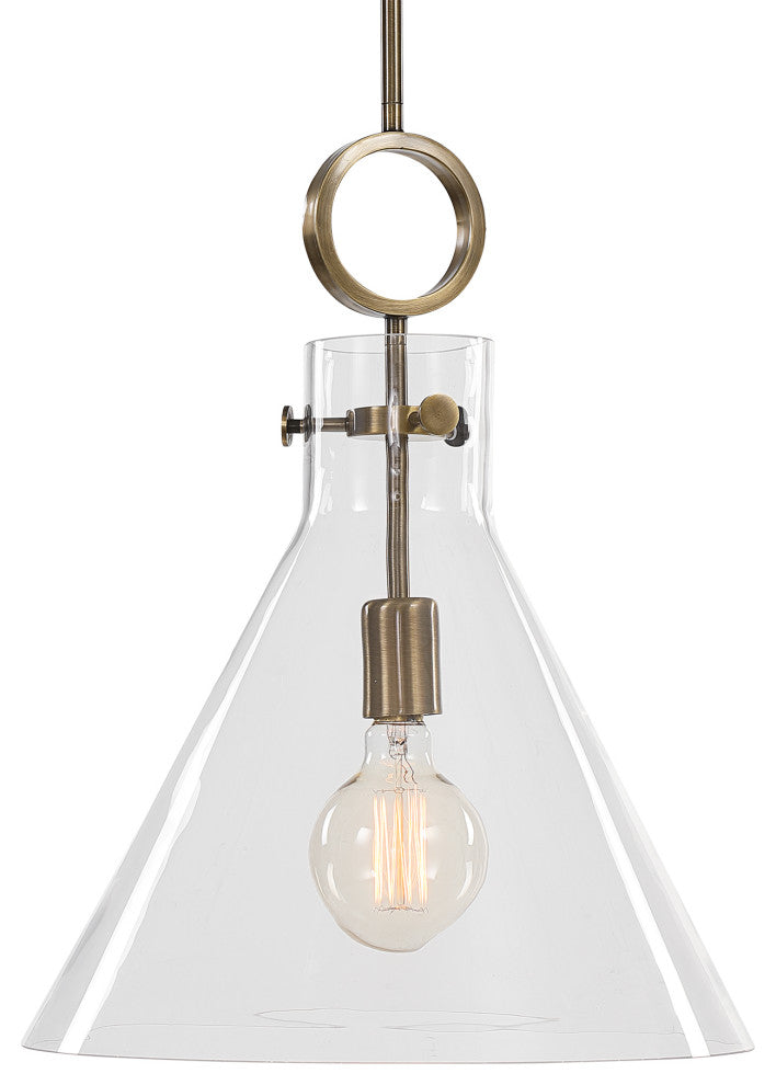 Uttermost Imbuto Funnel Glass 1 Light Pendant