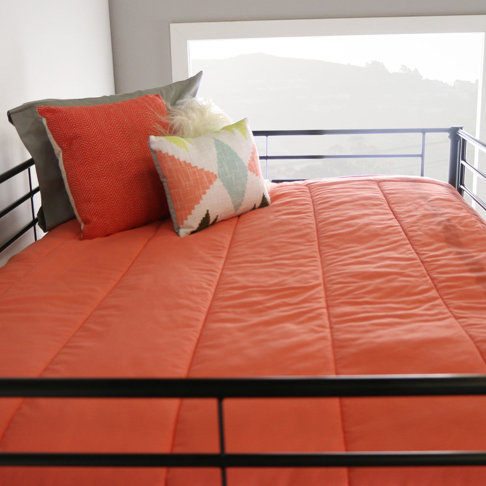 Metal Full Loft Bed, Black