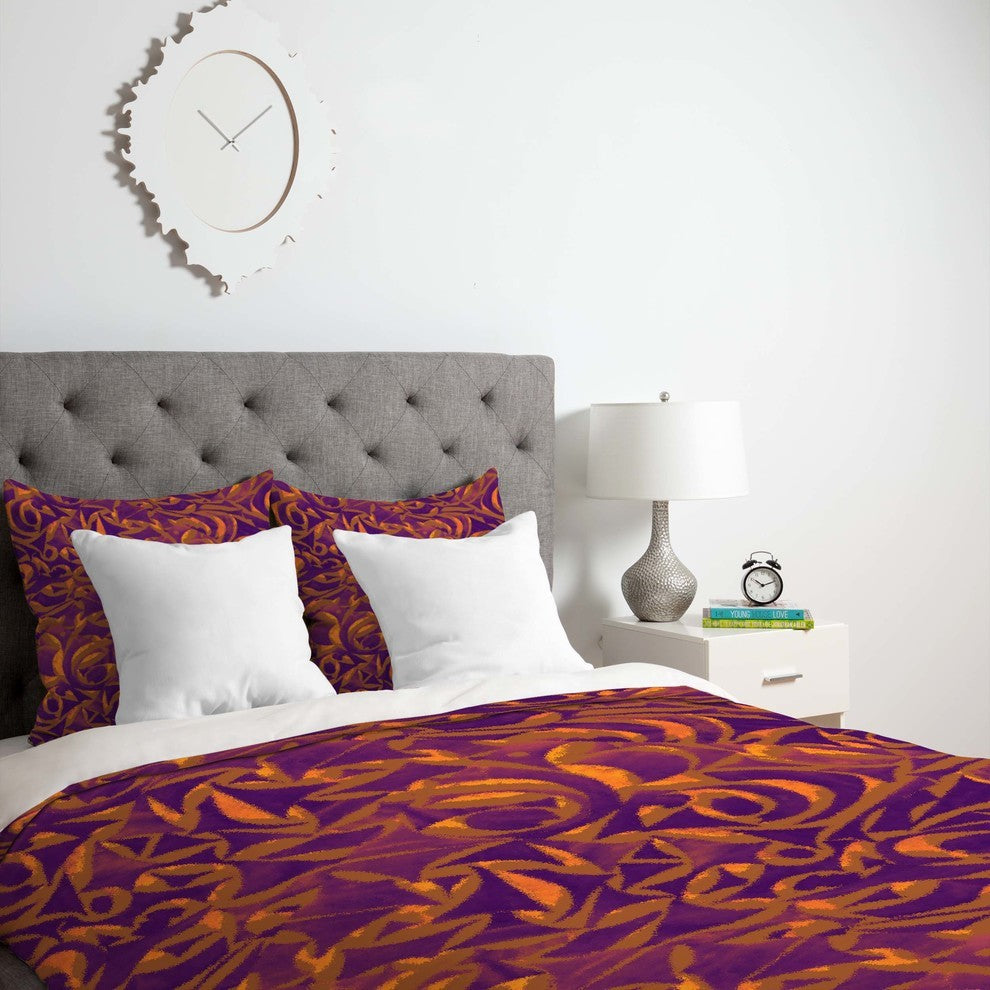 Deny Designs Wagner Campelo Abstract Garden 1 Duvet Cover - Lightweight