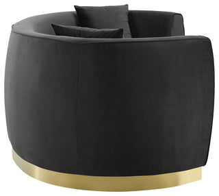 Resolute Curved Performance Velvet Sofa EEI-3408-BLK