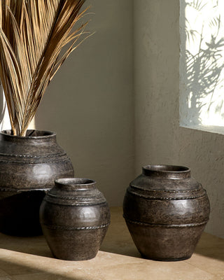 Galey Alix x Livabliss Stevi GAVI-001 Vase, Gray, 15"H x 15"W x 15"D