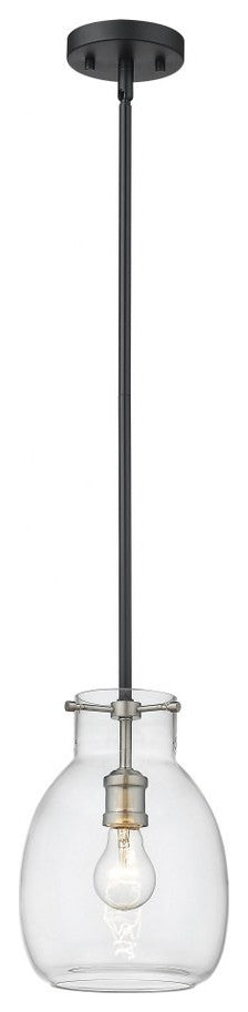Zlite 476MP-ROD-MB-BN 1-Light Mini Pendant, Clear