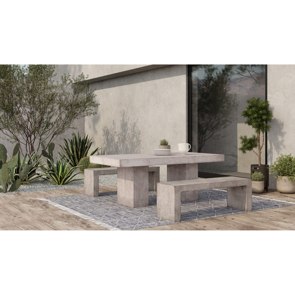 Lazarus Outdoor Bench Grey
