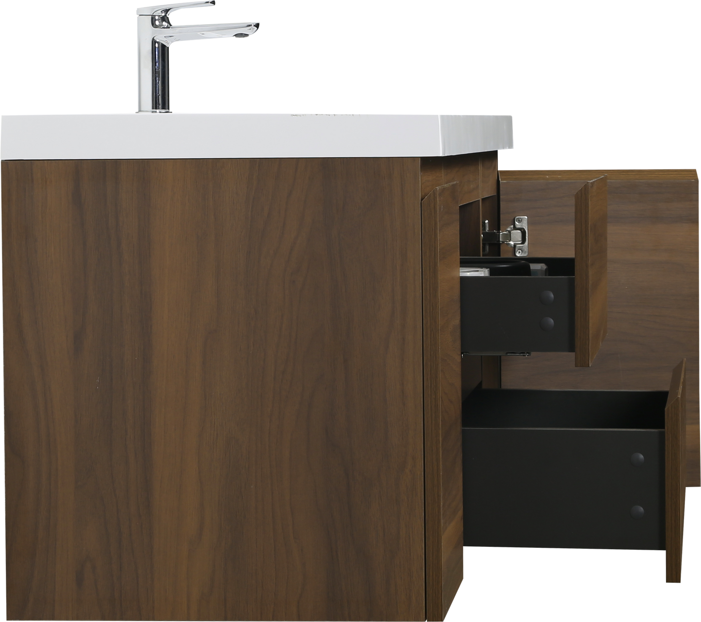 Alma-Pre 48"³ Wall Mounted Vanity With Integrated Sink, Ebony Brown