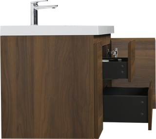 Alma-Pre 48"³ Wall Mounted Vanity With Integrated Sink, Ebony Brown