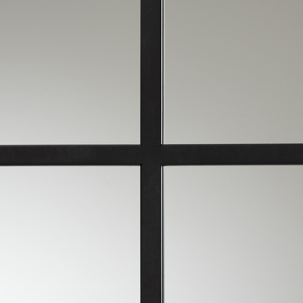 Barrington Modern Black Finished Metal Accent Wall Mirror