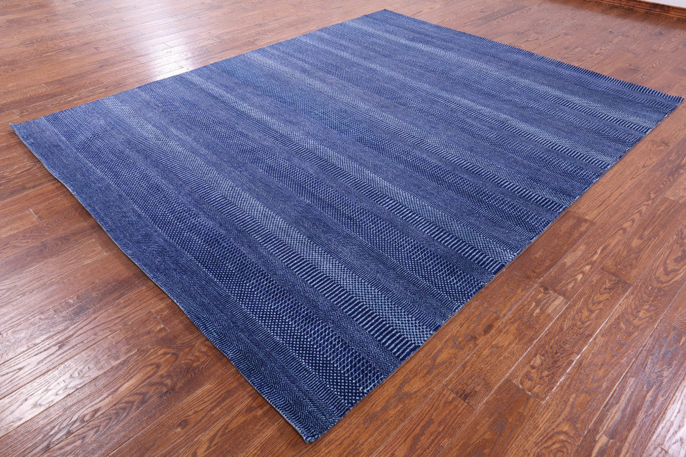 8' 0" X 10' 2" Savannah Grass Handmade Wool and Silk Rug Q11428