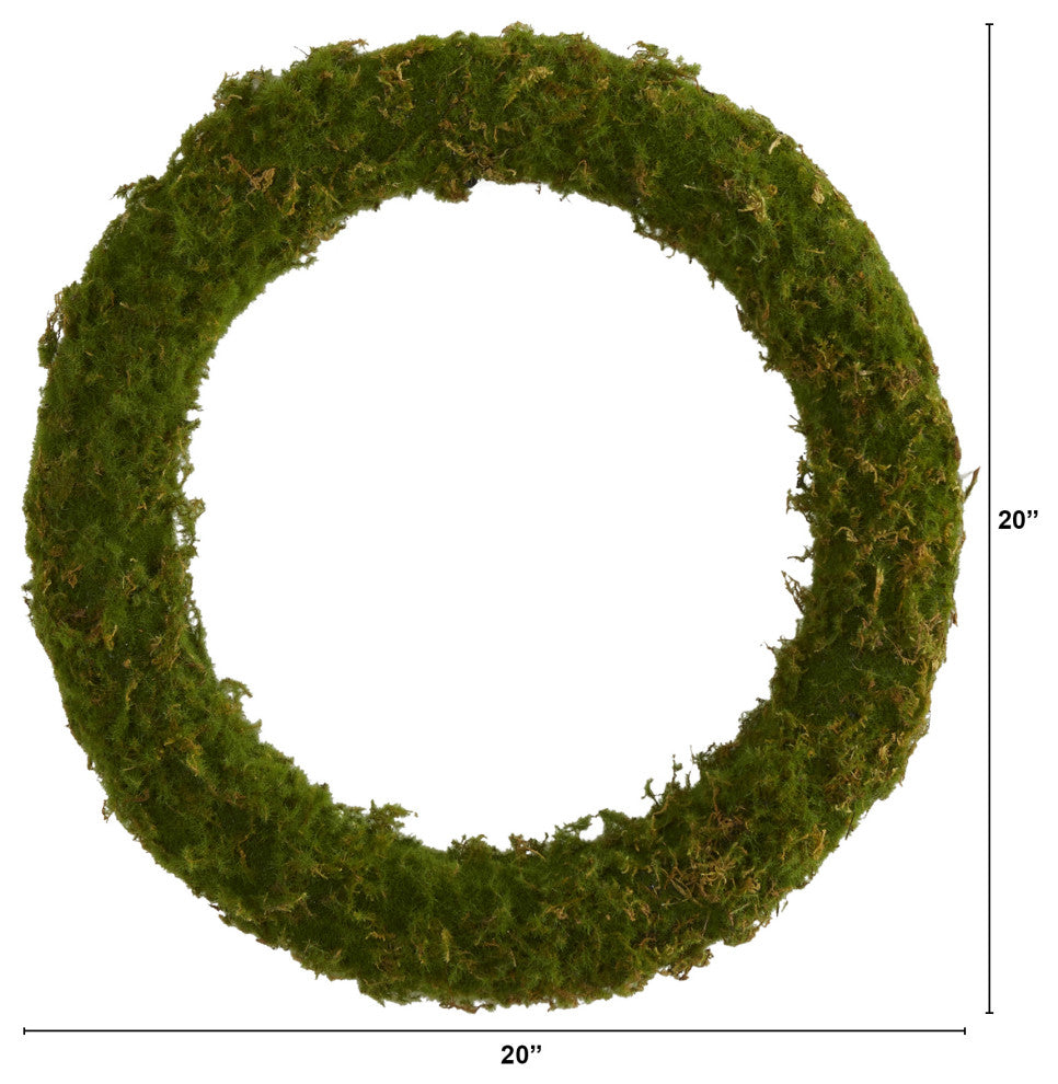 Nearly Natural 20ï¿½ Moss Artificial Wreath