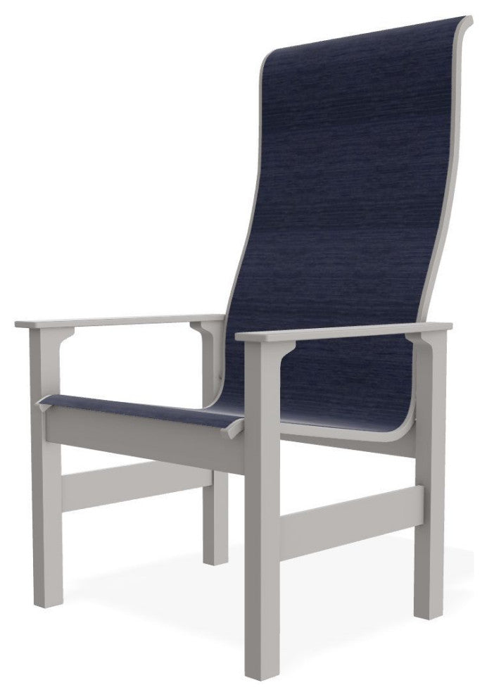 Leeward Sling Outdoor Supreme Armchair, Collect Indigo/Warm Gray