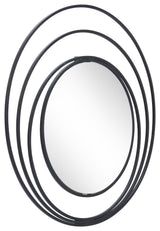 Luna Round Mirror Black