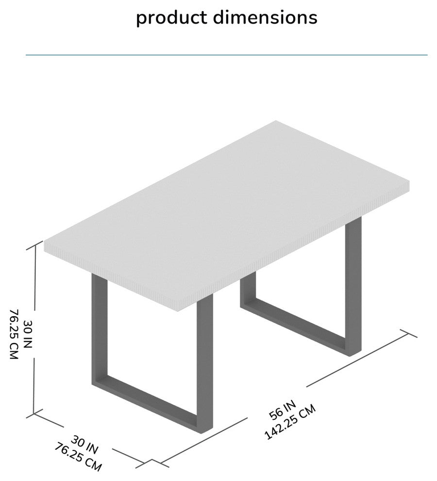 Ancona Desk Solid, Black