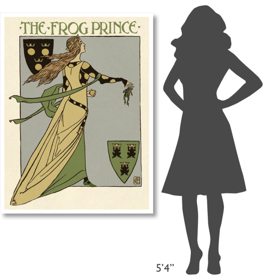 "Frog Prince Title Page" Digital Paper Print by Walter Crane, 38"x50"