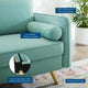Loveseat Sofa, Velvet, Blue, Modern, Living Lounge Room Hotel Lobby Hospitality