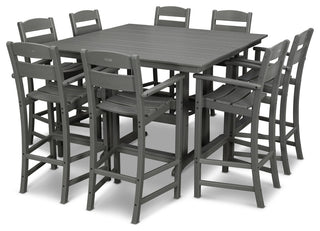 Ivy Terrace Classics 9-Piece Bar Set, Slate Gray