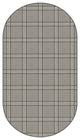 Greyfell Herrington Plaid Area Rug Milliken Tactesse Nylon, Oval 8'x11'