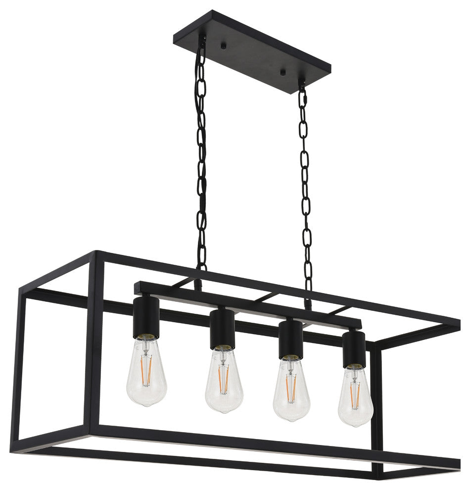 Black Finish 4-Light Pendant