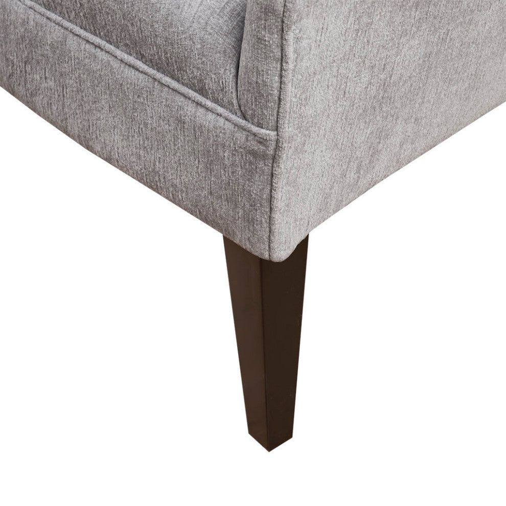 Madison Park Malabar Transitional Lounge Chair with Recessed Arms, Grey