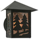 7 Wide Twin Spruce Trees Wall Sconce