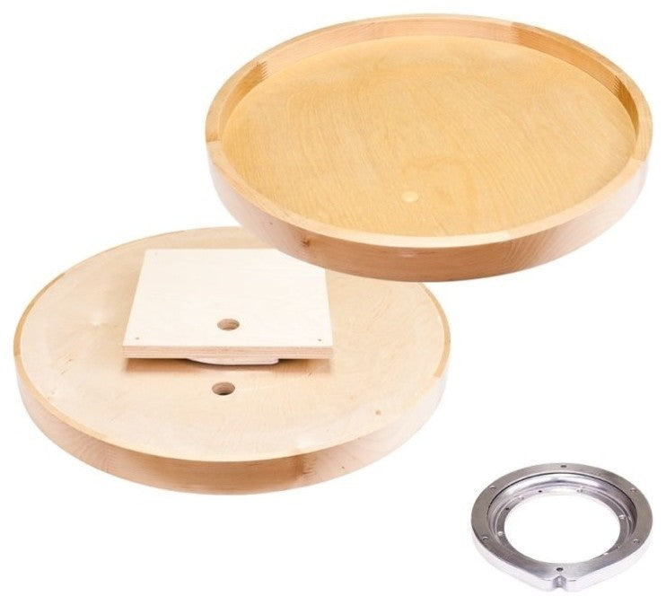 18" Round Lazy Susan with Pre-installed Cast Aluminum Swivel.