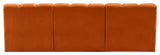 Arc Velvet Upholstered 3-Pc. Modular Sofa, Cognac