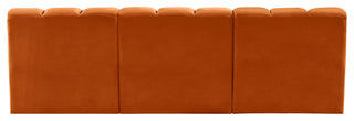 Arc Velvet Upholstered 3-Pc. Modular Sofa, Cognac