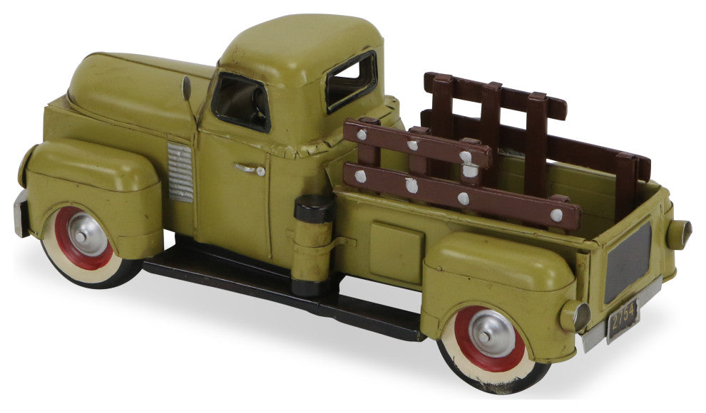 Hand-Painted Pickup Truck, Yellow