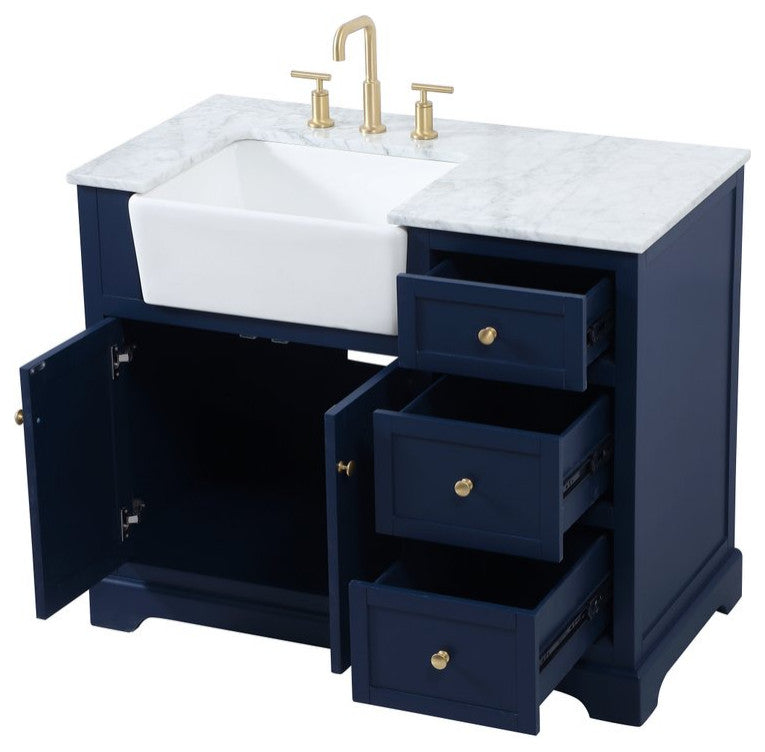 Home Living 22" Farmhouse Blue-Light Bathroom Vanity