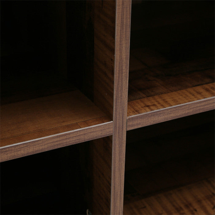 65 inch TV stand Modern Entertainment Center with 8 Open Shelves brown